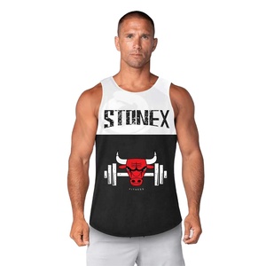 High Quality Men Gym Tank Top Custom Logo & Design Print Quick Dry Workout Running Fitness Vest <b>Athletic</b> Sportswear OEM Supplier - Product Image 1