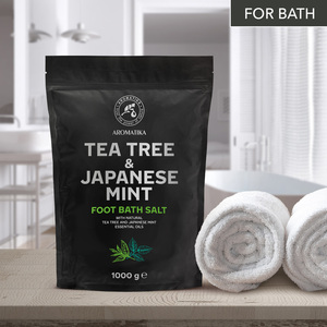 Aromatika Tea Tree & Japanese Mint Sel Marin Naturel en Cristaux pour Bain de Pieds 1000g Rafraîchissant Anti-Odeur Sachet Doypack - Product Image 3