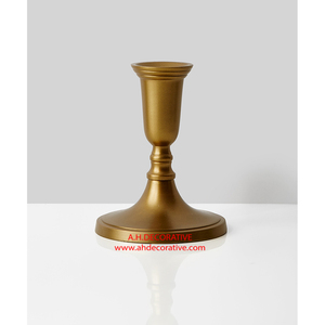 Portavelas de pilar de oro antiguo, portavelas hecho a mano de Metal dorado, diseño antiguo, portavelas hecho a mano a la venta - Product Image 3