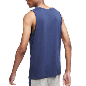 เสื้อกล้ามผ้าฝ้าย100% สีทึบสำหรับผู้ชายและเสื้อกล้ามระบายอากาศแขนกุดพอดีตัวลำลองสำหรับเข้ายิมวิ่ง - Product Image 3