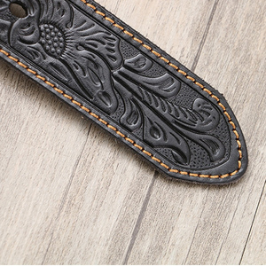 Cinturón de Cuero Genuino de Alta Calidad para Hombre, Hebilla con Logotipo Grabado Personalizado, Estilo Casual Occidental, Precio Bajo desde Pakistán - Product Image 2