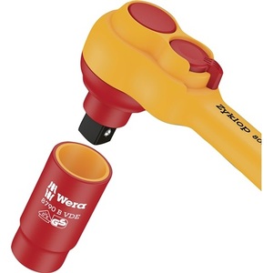 Wera Werkzeuge GmbH 8007 B Reversible <b>Ratchet</b> 1/2 <b>Socket</b> Drive 3/8"-80 Teeth VDE Insulated Lever-Operated Auto Repair Tool - Product Image 3