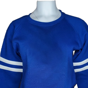 Sweat-shirt d'hiver bleu et blanc avec poches - Sweat-shirt à capuche unisexe élégant imprimé numérique brodé pour hommes et femmes - Product Image 2