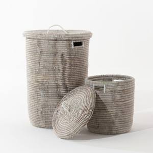 Panier de rangement en herbe de mer, conteneur en paille fait à la main, panier de rangement pour hôtel, bureau, herbe de mer - Product Image 5