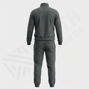Ensemble de survêtement pour homme au design intelligent avec poignets élastiques et fermeture éclair durable, idéal pour les sorties sportives polyvalentes, la salle de sport, le fitness et le jogging - Product Image 2