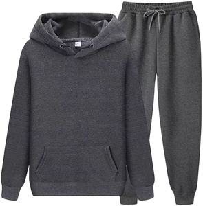 Chándal de algodón personalizado para mujer, Conjunto de sudadera con capucha y Jersey de 2 piezas con logotipo personalizado para mujer, chándal para correr para mujer - Product Image 3