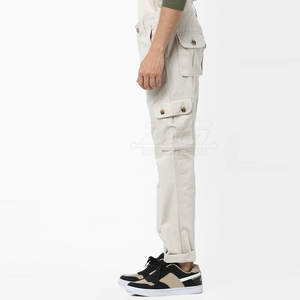 Pantalon cargo décontracté pour hommes personnalisable en gros avec haut à manches longues à taille élastique en différentes couleurs léger fabriqué au Pakistan - Product Image 2
