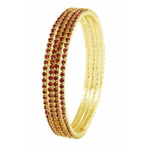 Kriaa ชุดเครื่องประดับแฟชั่นหินสีน้ำตาลแดง2.6มม. 1401617_Bangle - Product Image 1