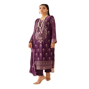 Ramsha Vol BB-1 Sari filles robes de mariée en mousseline de soie Collection robes de soirée pakistanaises pour les femmes Festival porte 3 pièces indien - Product Image 1