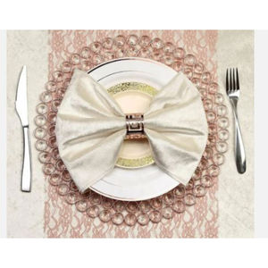 Assiette décorative au design de luxe pour la décoration de banquet de mariage, assiette en métal à un prix abordable - Product Image 4