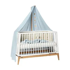Baby Round Embroidered Hung Netting Bed Canopy For Kids Bedroom Mosquito Net Stand Holder Adjustable Clip-on Crib Canopy Holder