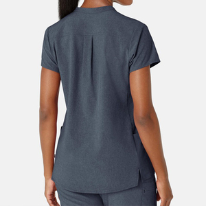Uniformes de Enfermería de gran tamaño para mujer, cuello mandarín elástico 71% poliéster 21% rayón 7% Spandex, con logotipo personalizado - Product Image 2