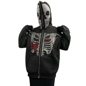 Vente Chaude – Sweat à Capuche Homme Personnalisé pour l'Automne, 100% Coton, Coupe Droite Décontractée, Couleur Unie, Vente en Gros, Personnalisable, Fermeture Éclair Intégrale - Product Image 6