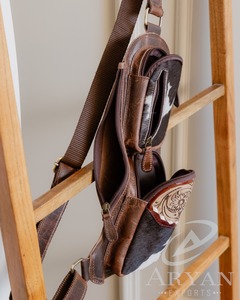 Nuevo bolso de pecho personalizado de cuero de vaca y cuero de vaca para mujer, bolso cruzado occidental de cuero genuino, bolsos de viaje de lujo para exteriores - Product Image 6