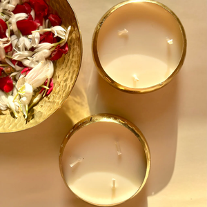 ชามตกแต่งลายดอกไม้ดีไซน์ทันสมัยสีทองหรูหราทำจากทองเหลืองสำหรับตกแต่งงานปาร์ตี้ดีไซน์ทันสมัย - Product Image 5