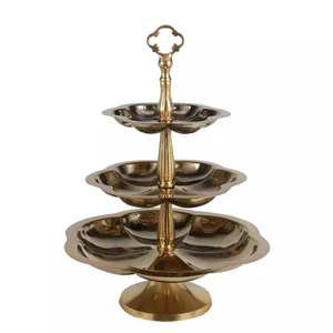 Newest Design Metal <b>Cake</b> Stand Handmade Design for Party Decoration Metal Round Shaped Black Color <b>Cake</b> Stand for <b>Wedding</b> Events - Product Image 3