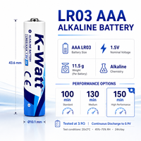 Baterai Ultra Alkaline Aaa LR03 AM-4 Baterai Primer 1.5V Alkaline Baterai Grosir Pabrik dengan CE KC