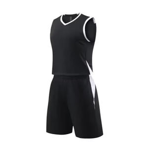 Ensemble d'uniformes de basketball professionnels pour hommes pour les clubs sportifs, maillot et short personnalisables, design respirant pour l'été, pour l'entraînement - Product Image 2
