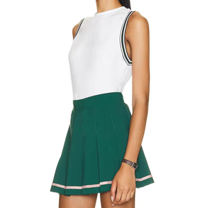 Uniforme de tennis pour femme Ensemble deux pièces comprenant jupe et haut Tissu respirant pour la pratique du match et l'entraînement quotidien - Product Image 3