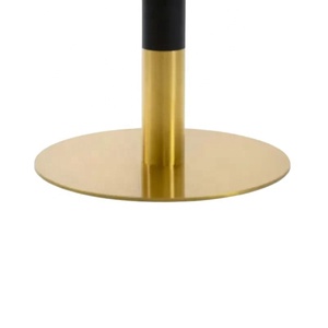 Mesa Redonda de Acero Inoxidable para Cafetería con Tapa de Mármol y Base de Metal Dorado para Muebles de Cocina y Comedor - Product Image 5