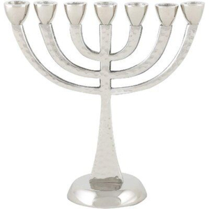 Bougeoir en métal de qualité supérieure moderne plaqué argent 9 branches Hanukkah Menorah bougeoir pour la décoration intérieure et le cadeau de cérémonie - Product Image 2