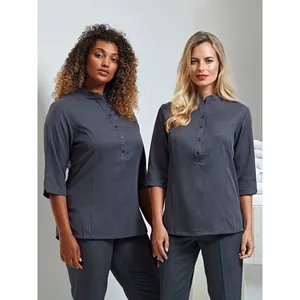 Tunique professionnelle de merchandising, polos aspect lin Verbena, produit promotionnel - Product Image 2