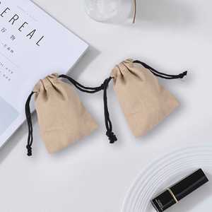 Pochette à bijoux en lin avec cordon de serrage en flanelle de haute qualité sac à poussière fin sérigraphié sac d'emballage en coton pratique - Product Image 6