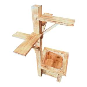 Fioriera in Legno Rustico Fatta a Mano, Casetta per Uccelli, Espositore per Vasi da Giardino Esterno (Decorazioni Non Incluse) - Product Image 4