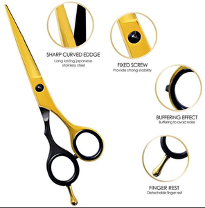 Ciseaux de coupe de cheveux professionnels de 6 pouces Ciseaux de rasoir en acier inoxydable de haute qualité pour barbiers et coiffeurs - Product Image 4