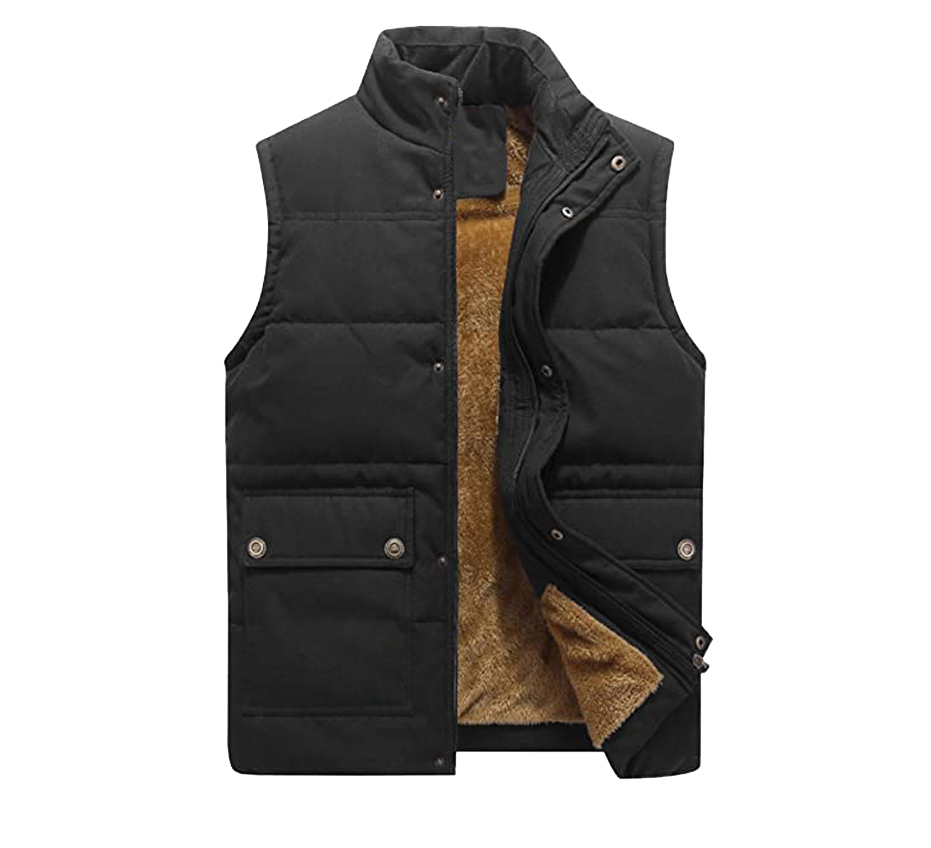 Gilet chaud d'extérieur, coupe-vent, gilet matelassé, doudoune sans manches, veste rembourrée pour hommes