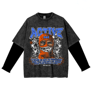 เสื้อยืดแขนยาวสองชั้นวินเทจสำหรับผู้ชาย2025 - Product Image 1