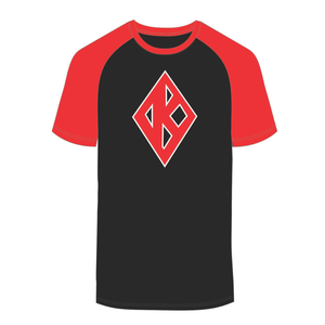 Kappa Alpha Psi Diamond K Black <b>Raglan</b> <b>Sleeve</b> <b>T</b>-<b>Shirt</b> 1911 Premium Cotton Greek Fraternity Tee Licensed Vendor Nupe Apparel - Product Image 3