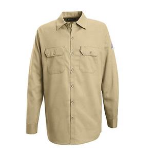 Camisa DE TRABAJO personalizada 100% algodón resistente al fuego FRC Button Up Utility Ropa de trabajo de seguridad Camisa protectora de soldadura - Product Image 2