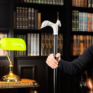 Bastón de madera de diseñador con mango de pájaro, soporte de punta de metal elegante para actividades al aire libre como senderismo, Camping, escalada - Product Image 1