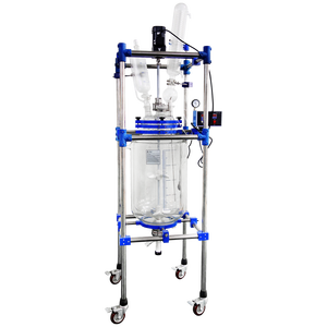 Bal ekipmanları 5L 10L 20L 30L 50L 100L 200L ceketli biyoreaktör borosilikat 3.3 cam reaktör - Product Image 1