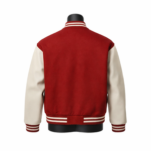 Chaqueta Varsity para Uso Diario, Chaqueta de Invierno, Chaquetas Varsity Rojas Personalizadas, Cuerpo de Lana, Mangas de Cuero PU, Marca Privada OEM - Product Image 2