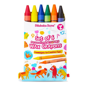 Set di 6 Pastelli a Cera Personalizzati Pegasus, Gadget Premium per Divertimento Creativo! - Product Image 2
