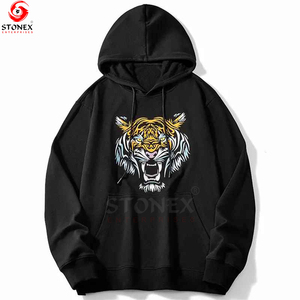 Sweat-shirt à capuche surdimensionné avec motif brodé Offre Spéciale homme Streetwear Hip Hop Sweat à capuche brodé personnalisé - Product Image 5