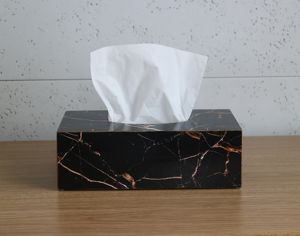 ฝาครอบกล่องกระดาษทิชชูหินอ่อนสีเทา / ที่วางลูกบาศก์สําหรับโฮมออฟฟิศใช้บนโต๊ะอาหารตกแต่งโรงแรมและร้านอาหาร - Product Image 4