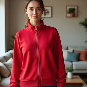 Jersey con cremallera de 1/4 cuartos, sudaderas informales ligeras de manga larga para mujer, sudaderas transpirables de algodón con media cremallera - Product Image 2