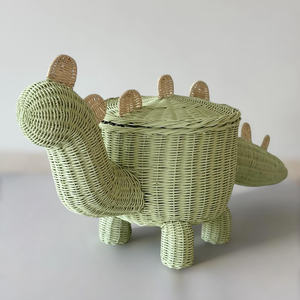 <b>Dinosaur</b>-shaped hamper rattan storage basket containers top selling kid baskets <b>nursery</b> accessory - Product Image 4