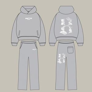 Conjuntos Deportivos de Felpa con Logotipo Bordado Personalizado de Alta Calidad para Mujer, Pantalones Rectos Casuales de Talla Grande, Conjuntos de Dos Piezas para Mujer - Product Image 2