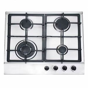 Table de cuisson à gaz double brûleur de qualité supérieure avec surface en verre trempé intégrée pour camping-car/hôtel/usage domestique - Product Image 4