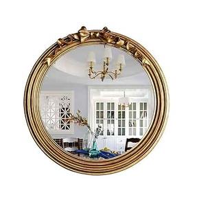 Miroir mural en métal de forme personnalisée avec finition dorée Miroir mural décoratif de luxe pour la maison en gros. - Product Image 2