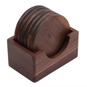 Posavasos de madera hecho a mano Natural Durable y elegante por Crescent Crafts - Product Image 3