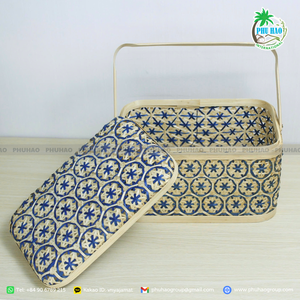 Produit de vente chaud paniers de stockage en bambou vietnamien: naturel, durable et élégant avec de haute qualité - Product Image 4