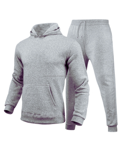 Conjunto de chándal deportivo personalizado para hombres y mujeres 2024 traje de Jogger de alta calidad OEM gimnasio Fitness Wear Zip Sudadera con capucha pantalones chándal - Product Image 2