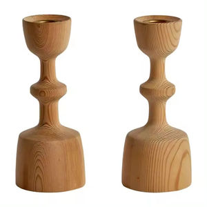 Juego de 3 candelabros de Madera hechos a mano para decoración del hogar, luz de té de Navidad, otras necesidades de iluminación de velas - Product Image 2