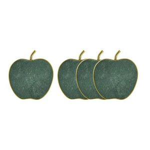 Sous-verres en marbre abordables avec une forte adhérence et une qualité supérieure et une forme de pomme pour une décoration de luxe durable - Product Image 1