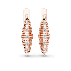 Pendientes de Aro con Diamantes de Laboratorio de 0.262 CT, Diamantes CVD VVS-VS EF, Oro de 18KT, 14KT, 10KT y Plata 925, Oro Rosa, Amarillo, Blanco - Product Image 2